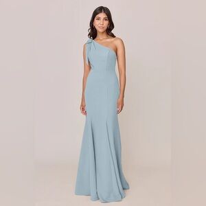 Revelry Rowan Crepe Dress in Light Blue
